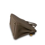 Birkin 25 Etoupe Veau Togo Gold Plated B Stamp - Image 17