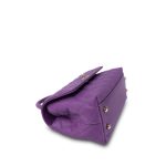 Purple Caviar Quilted Coco Handle Small Light Gold Hardware - Image 7