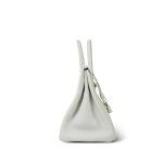 Birkin 30 White Clemence Gold Plated O Square Stamp - Image 6
