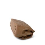 Dark Beige Caviar Quilted Business Affinity Medium Flap Light Gold Hardware - Image 6