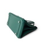 Birkin 25 Malachite Togo Palladium Plated C Stamp - Image 9