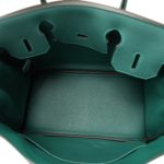 Birkin 30 Malachite Togo Palladium Plated D Stamp - Image 12