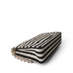 Ivory/Black Striped Coco Sailor Pearl Classic Flap Bag Gold Hardware - Image 9