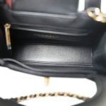 25A Black Velvet Quilted Nano Kelly Shopper Aged Gold Hardware - Image 13