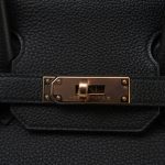 Birkin 30 Noir Togo Rose Gold Plated Hardware Y Stamp - Image 7