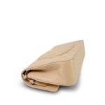 Beige Clair Caviar Quilted Medium Classic Flap Silver Hardware - Image 8