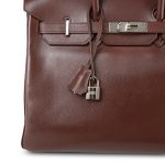 Birkin 35 Havana Evergrain Palladium Plated [L] Stamp - Image 4