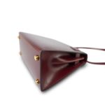 Mini Kelly 20 Rouge H Box Calfskin Gold Plated R Circle Stamp - Image 4