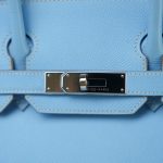 Birkin 30 Candy Celeste Mykonos? Epsom Palladium Plated O Square Stamp - Image 3
