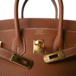 Birkin 25 Gold Togo Gold Plated Y Stamp - Image 2