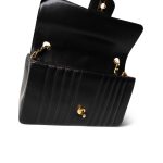 Black Vintage Lambskin Vertical Flap Bag GHW - Image 11