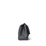 15C Charcoal Glittery Caviar Quilted Mini Rectangular Flap - Image 3