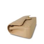 Beige Clair Caviar Quilted Medium Classic Flap Gold Hardware - Image 7