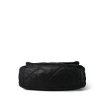 Black Goatskin Quilted 19 Flap Maxi Mixed Hardware - Image 3