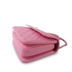 20A Pink Lambskin Quilted Small Trendy CC LGHW - Image 6