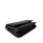 Black Caviar Quilted Classic Wallet on Chain (WOC) Silver Hardware - Image 7