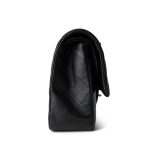 Black Lambskin Quilted Classic Flap Medium Silver Hardware - Image 2