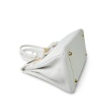Birkin 30 White Clemence Gold Plated N Square Stamp - Image 9