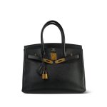 Birkin 30 Noir Epsom Gold Plated C Stamp - Image 17