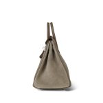 Birkin 25 Etoupe Swift and Grizzly Palladium Plated U Stamp - Image 9