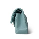 20c Tiffany Blue Caviar Quilted Classic Flap Small Light Gold Hardware - Image 2