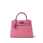 Kelly Sellier 25 Rose Confetti Veau Epsom Palladium Plated X Stamp - Image 3