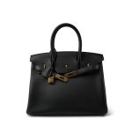 Birkin 30 Black Togo Gold Plated A Stamp - Image 5