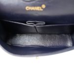 Navy Lambskin Quilted Medium Classic Flap GHW - Image 11