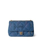 22P Denim Quilted Single Flap Large AGHW