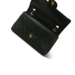 Dark Green/Khaki Lambskin Quilted Classic Flap Medium Gold Hardware - Image 16