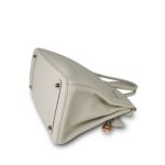 Birkin 30 Beton Clemence Rose Gold Plated D Stamp - Image 13