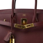 Birkin 30 Rouge H Epsom Gold Plated T Stamp - Image 15