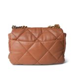 21K Caramel Lambskin Quilted 19 Flap Medium/Large Aged Gold Hardware - Image 4