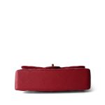 19B Red Caviar Quilted Classic Flap Medium Light Gold Hardware - Image 5