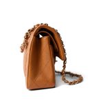 21A Caramel/Light Brown Caviar Quilted Classic Flap Small LGHW - Image 9