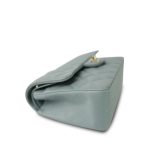 23C Dark Green Caviar Quilted Classic Flap Small Light Gold Hardware - Image 5