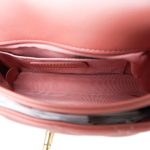 20C Pink Lambskin Quilted Top Handle Flap Aged Gold Hardware - Image 14