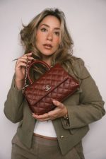 21A Burgundy Caviar Quilted Coco Handle Small LGHW - Image 2