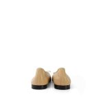 Beige/Black Lambskin Cap Toe CC Ballerina Flats Size 41.5 - Image 5