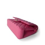 23S Pink Caviar Quilted Classic Flap Medium Light Gold Hardware - Image 5