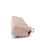 Light Pink Lambskin Quilted Mini Rectangular Flap Light Gold Hardware - Image 8