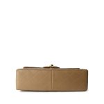 Vintage Dark Beige Lambskin Quilted Classic Single Flap Jumbo GHW - Image 5