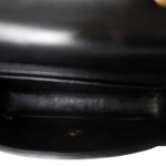 Black Lambskin Quilted Mini River of Pearls Flap Bag Aged Gold Hardware - Image 9