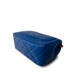 22B Blue Pearl Crush Mini Square Flap Aged Gold Hardware - Image 12