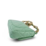 23P Light Green Lambskin Quilted Funkytown Flap Bag Antique Gold Hardware - Image 14