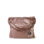 22A Metallic Pink / Rose Calfskin Quilted 22 Hobo Bag Small - Image 13