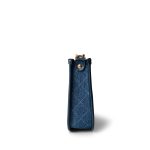 24S Denim Hobo Bag Aged Gold Hardware - Image 3