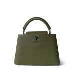 Louis Vuitton Capucines BB Khaki Taurillon Silver Hardware