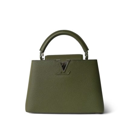 Louis Vuitton Capucines BB Khaki Taurillon Silver Hardware