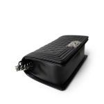 Black Caviar Quilted Boy Bag Old Medium Ruthenium Hardware - Image 9
